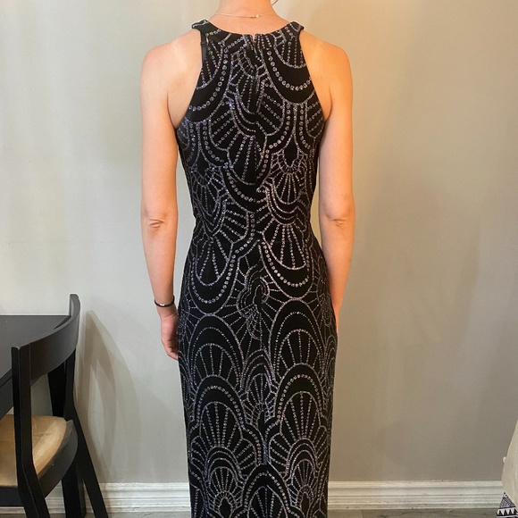 Long Black Sparkling Formal Dress - Picture 3 of 3